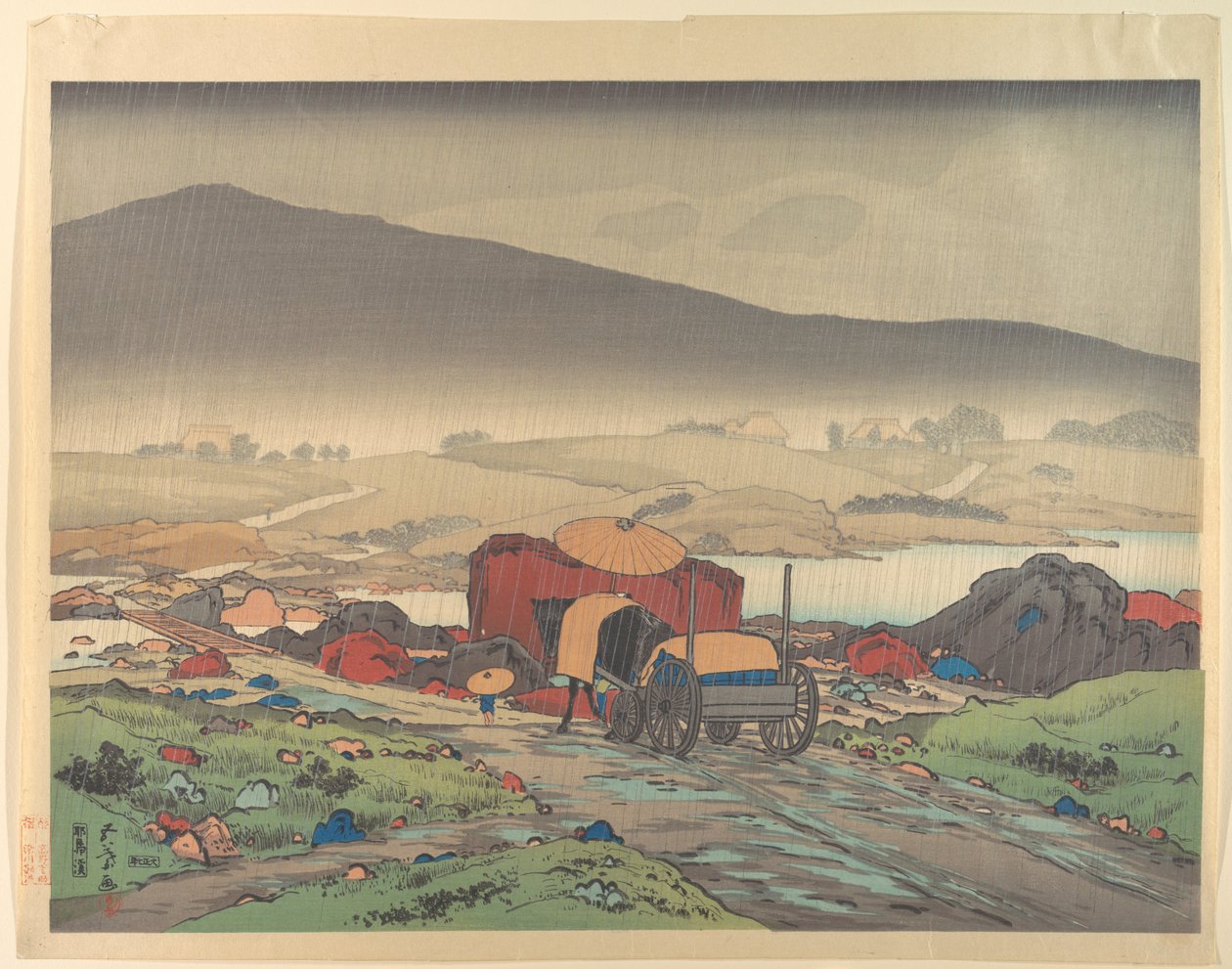 Yabakei下雨 作者 桥口吾代