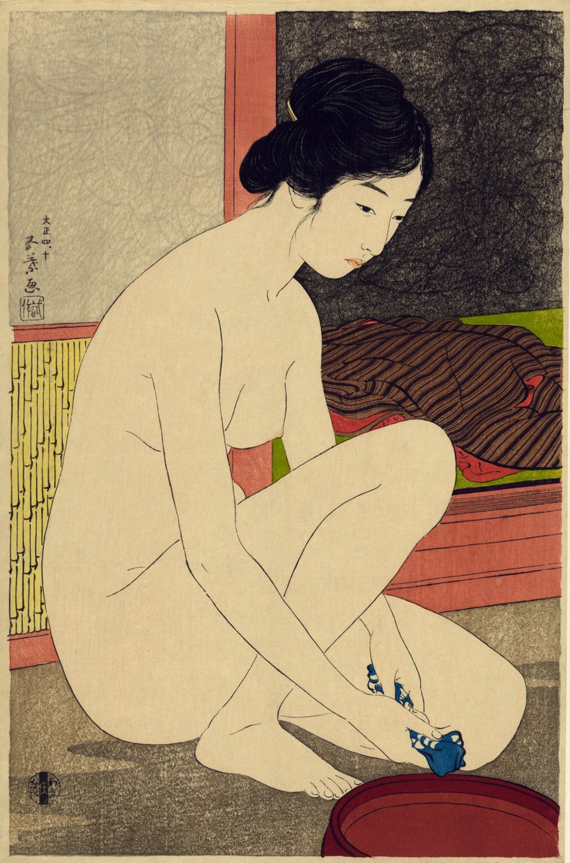 Yokugo no onna，1915（彩色木版画） 作者 桥口吾代