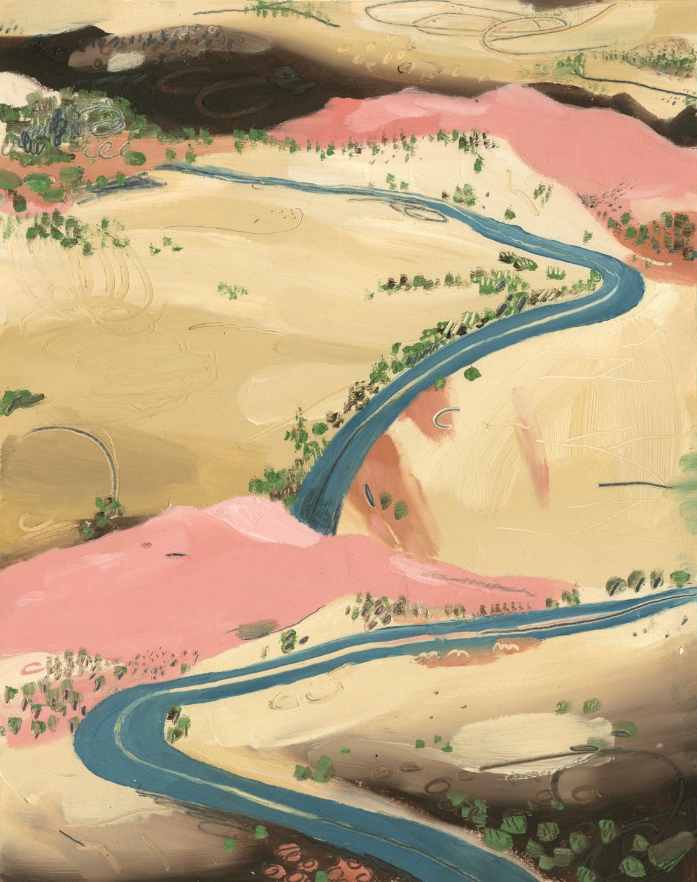 Road，2013（纸上油） 作者 格蕾丝·海默（Grace Helmer）