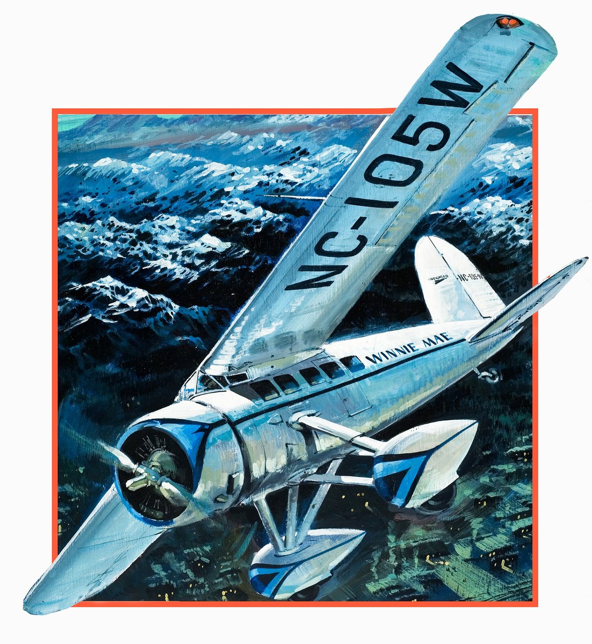 Wiley Hardemann Post 独自驾驶 Winnie May 环游世界（纸面水粉画） 作者 格雷厄姆·科顿