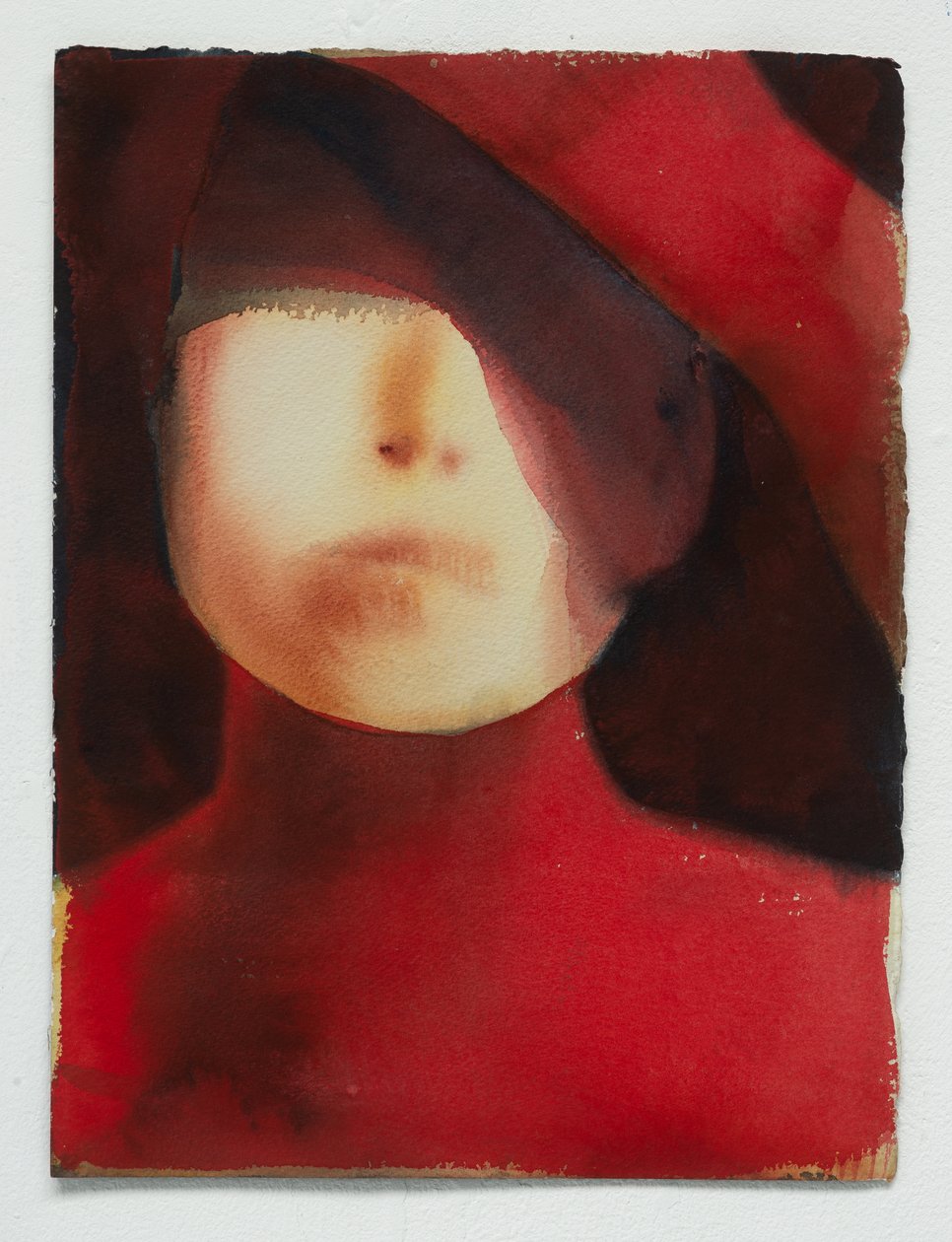 红光，2025 年（拱门上的水彩画） 作者 