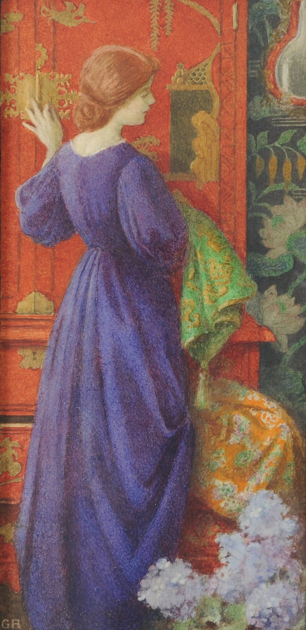 漆柜》，约 1920 年（纸本水彩画） 作者 格雷厄姆·罗伯逊