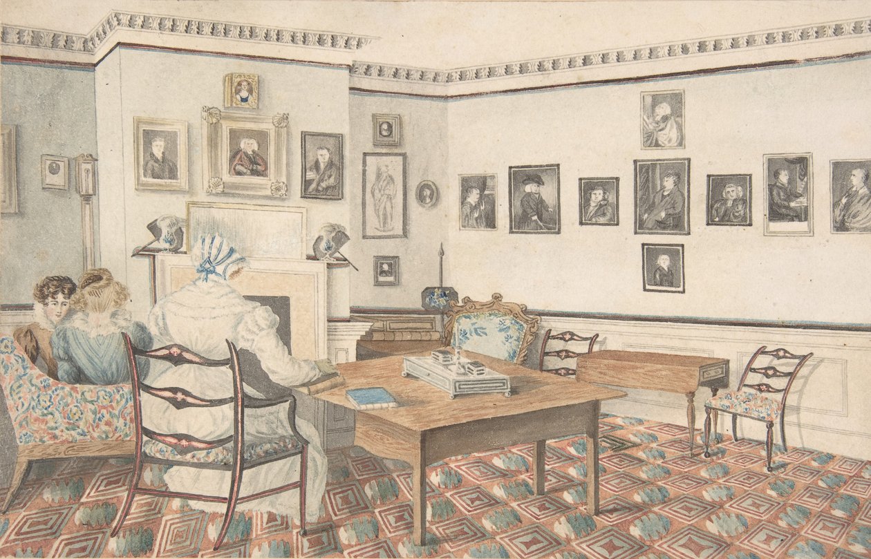 哈顿的画室，沃里克郡，1820-30。 作者 博士的孙女塞缪尔·帕尔
