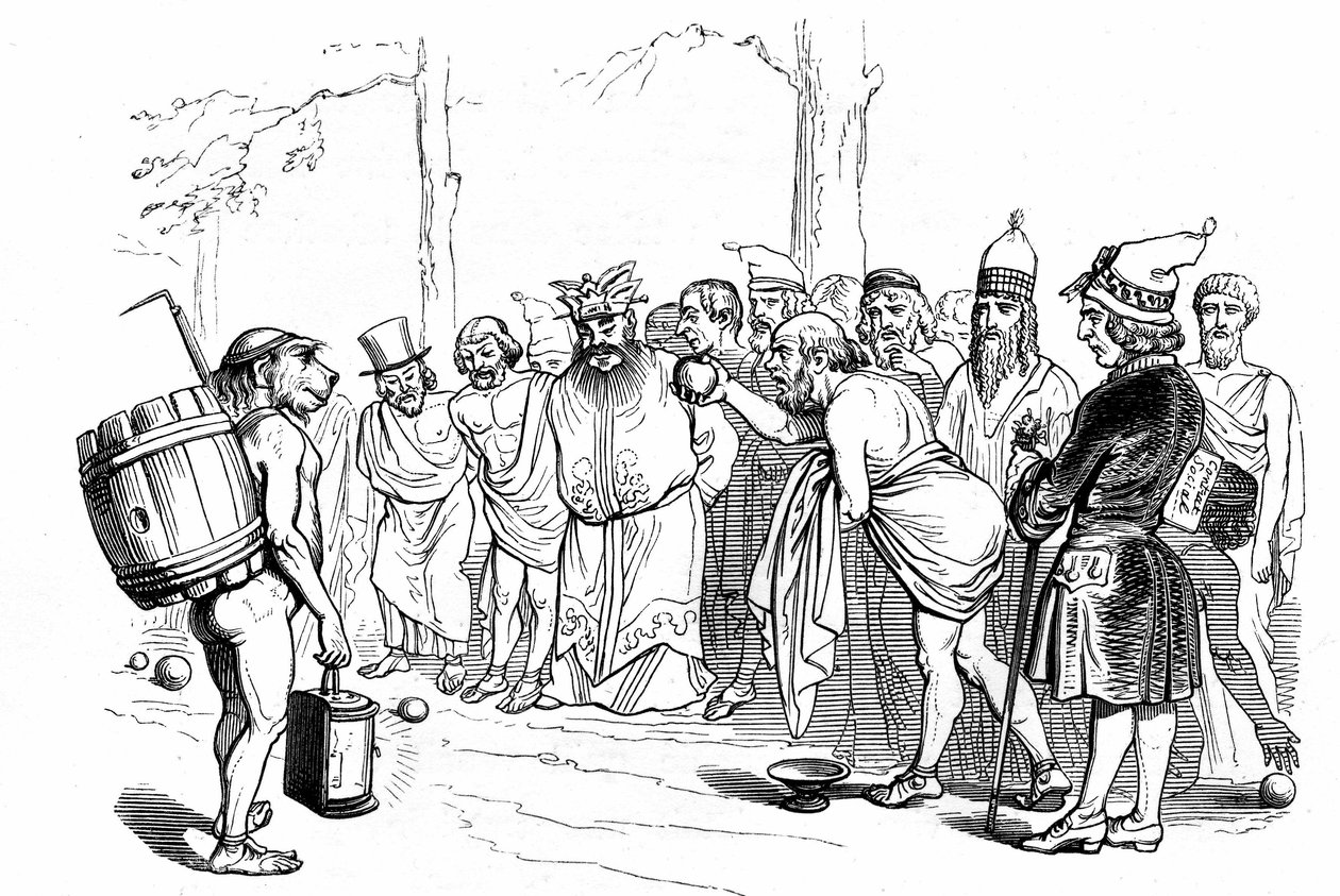 亨利-福尼尔为小说《另一个世界》绘制的插图 作者 格兰维尔 (1803-47)