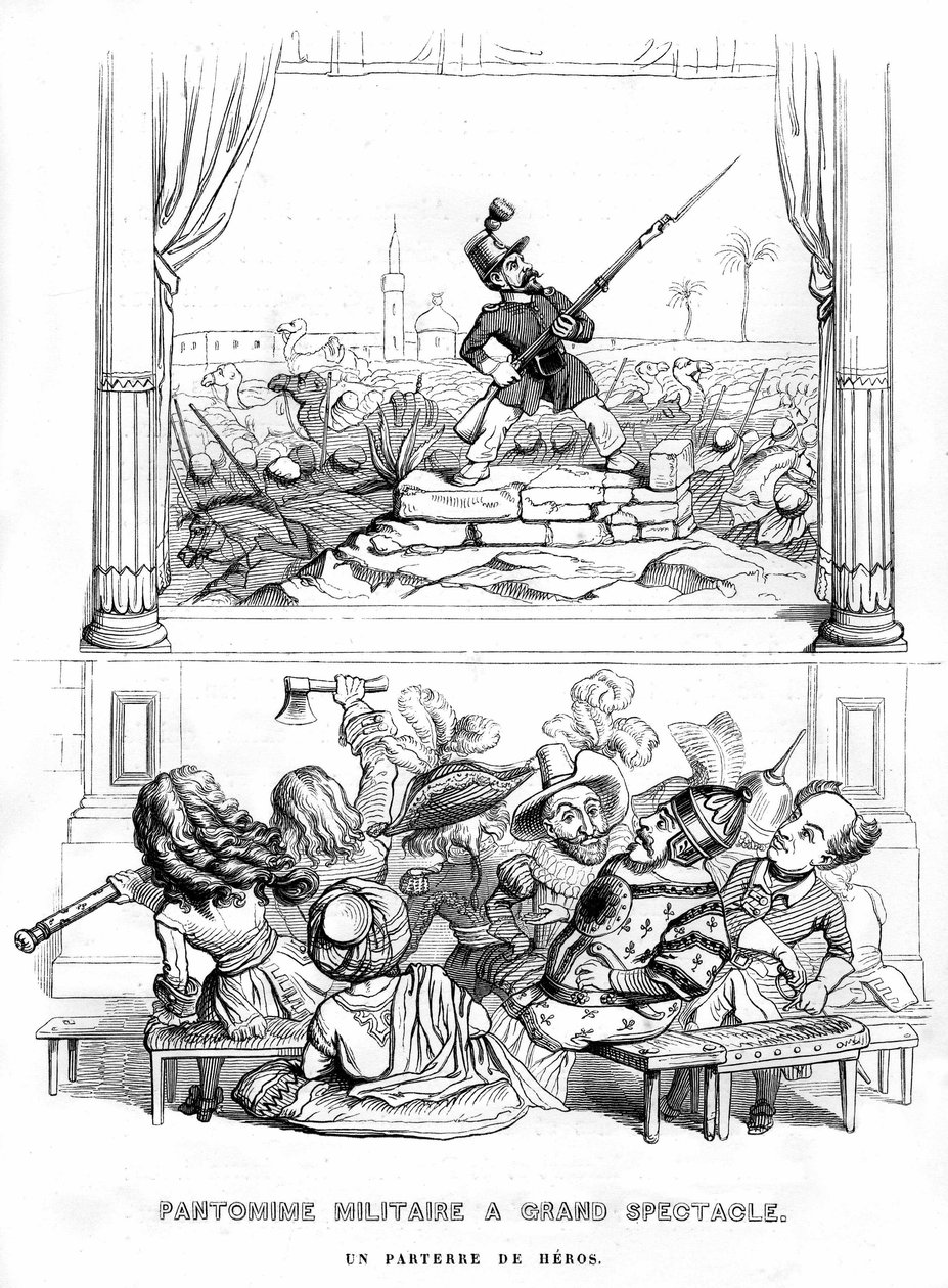 亨利-福尼尔为小说《另一个世界》绘制的插图 作者 格兰维尔 (1803-47)