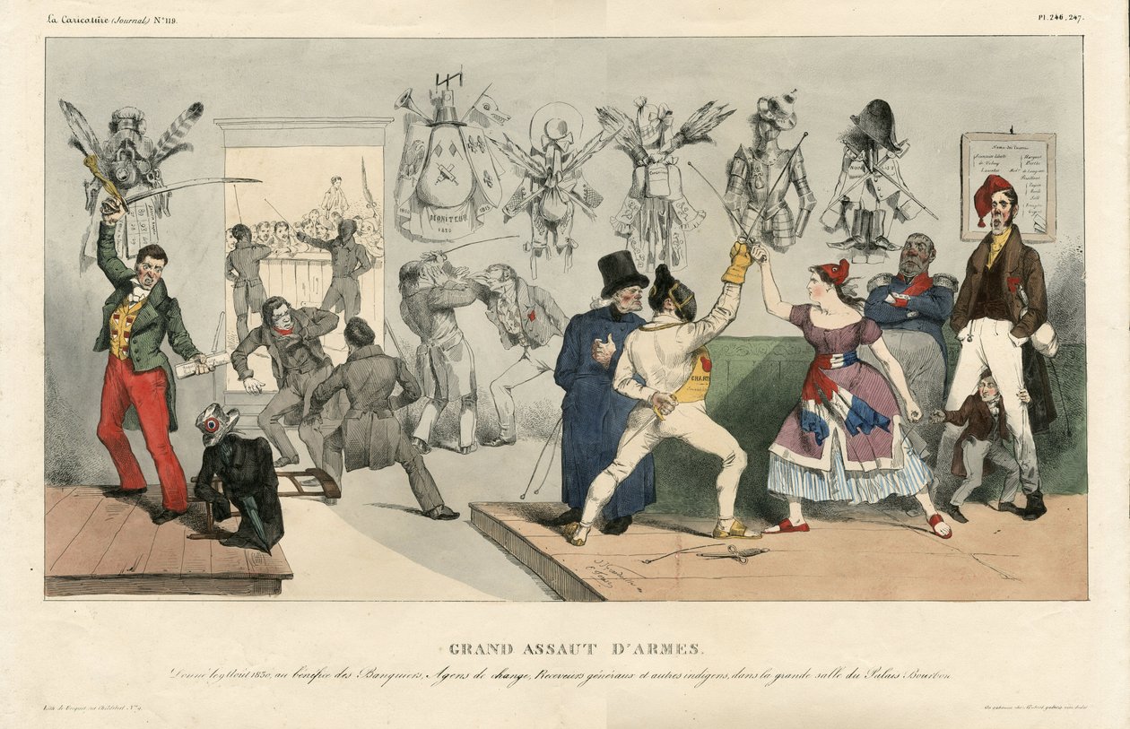 La Caricature (1830) politique中的Jean Ignace Gerard dit Grandville (1803-1847)插图，第119号。 作者 格兰维尔