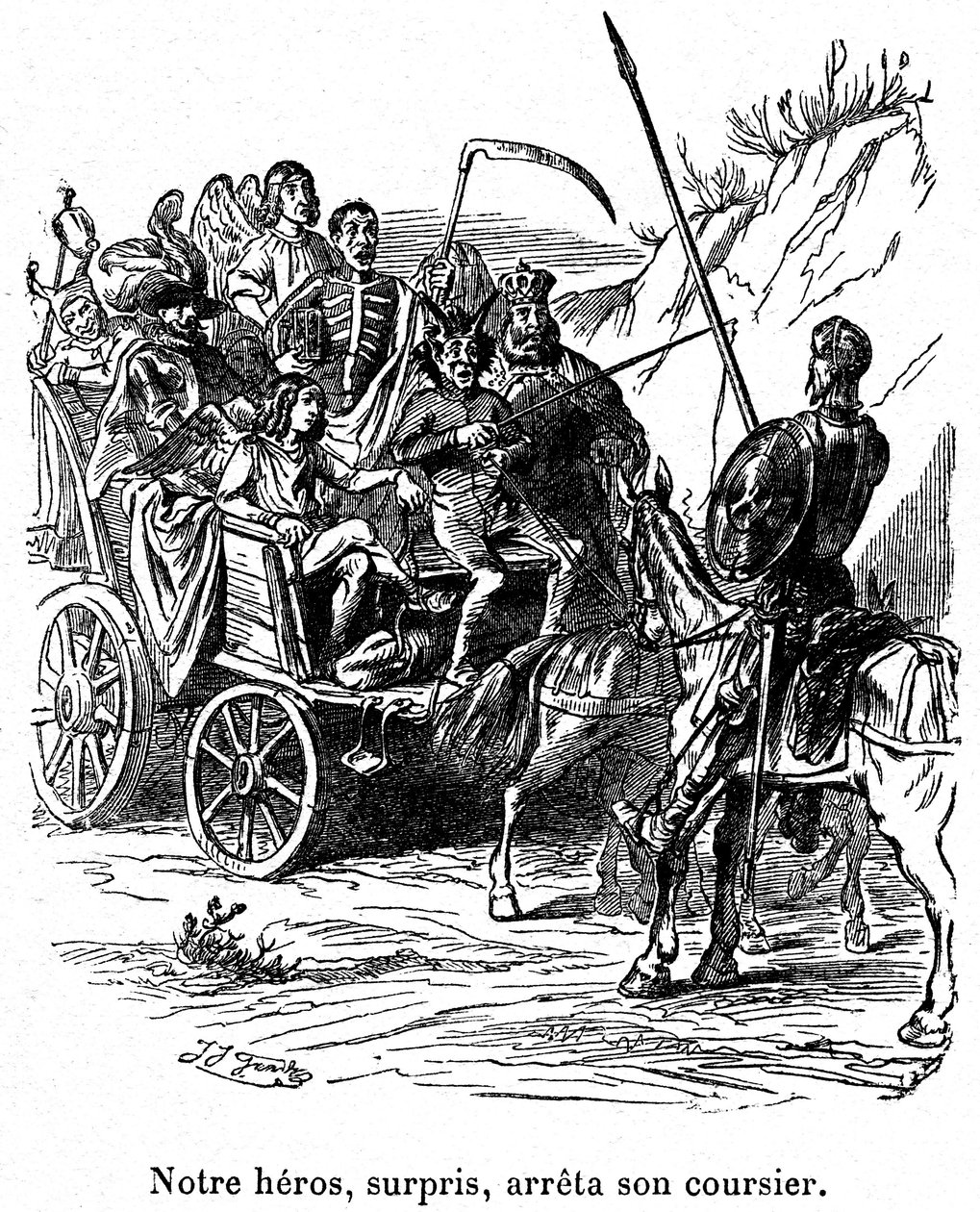 塞万提斯所著《堂吉诃德历险记》插图 作者 格兰维尔 (1803-47)