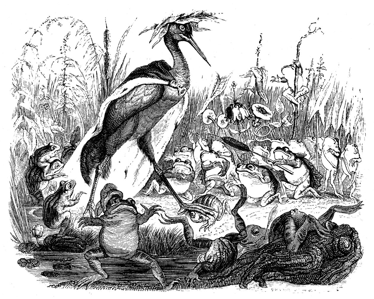 The Frogs ask the King, illustration from 
