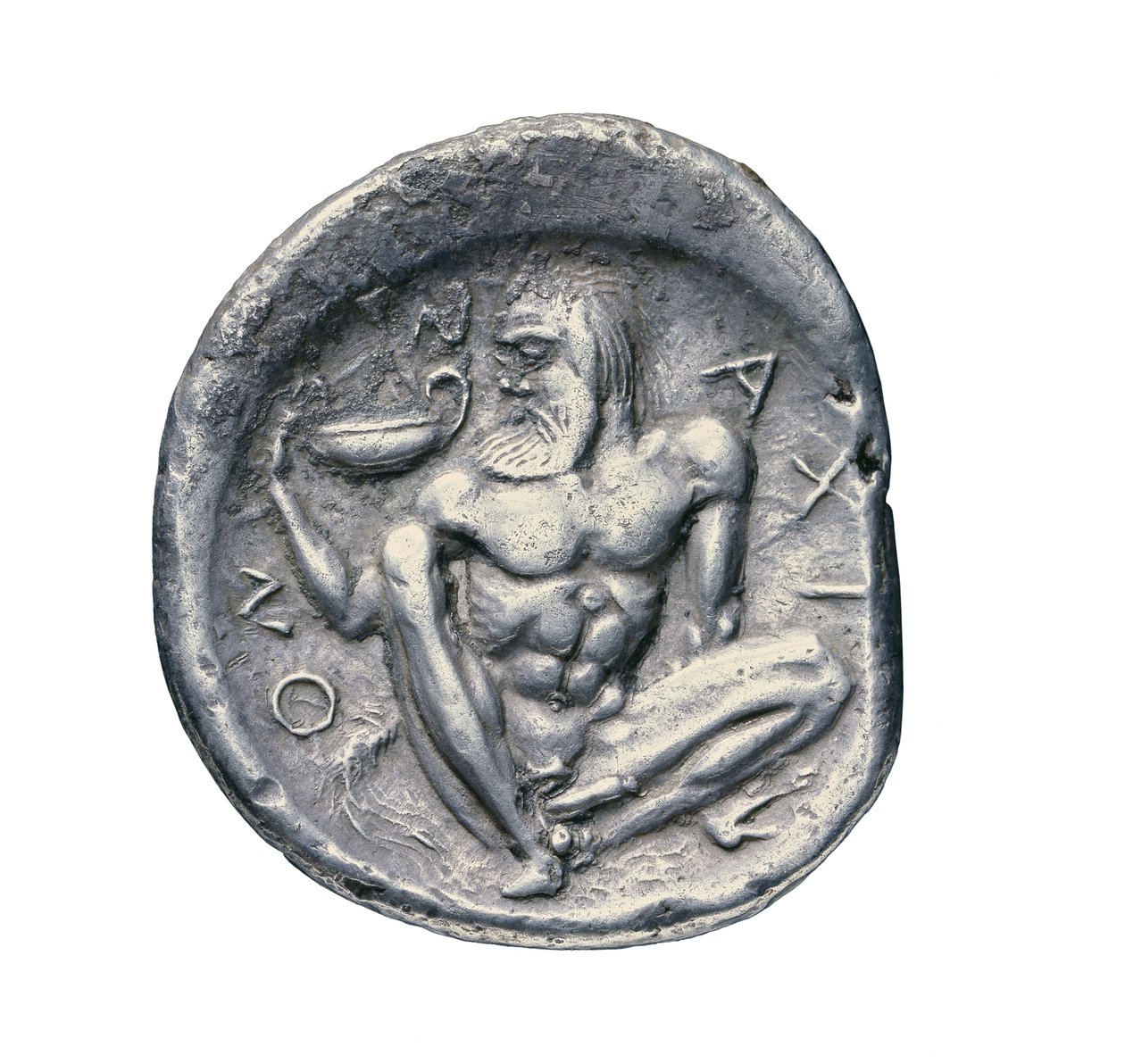 来自Naxus的古希腊银币，公元前460年（银） 作者 希腊文