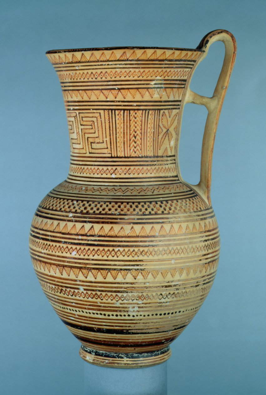 阁楼晚几何IIa高领投手，c.735-720 BC（陶瓷） 作者 希腊文