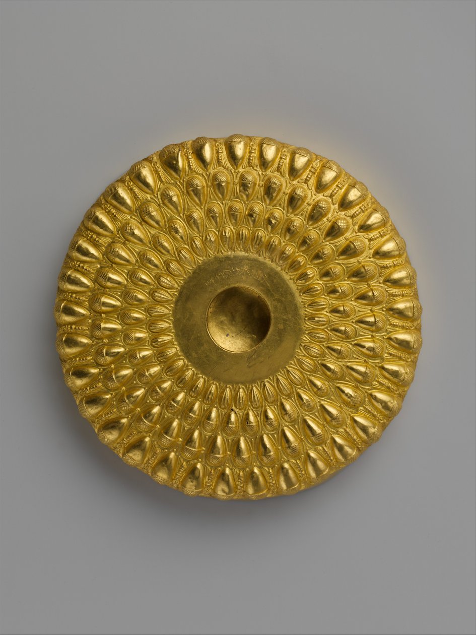 Phiale，奠酒碗，公元前4世纪至3世纪（黄金） 作者 希腊文