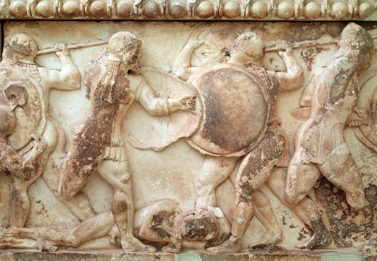 Gigantomachy (battle between gods and giants) (relief, frieze, 525 BC) 作者 希腊文