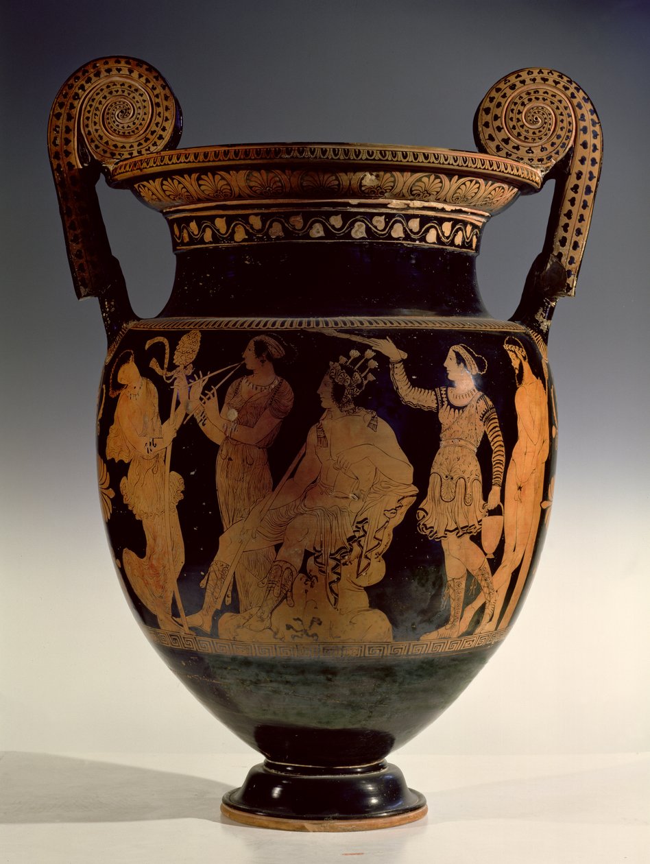 Karneia，或收获节，红色图蜗壳krater，公元前5世纪末 - 公元前4世纪初（陶瓷） 作者 希腊文