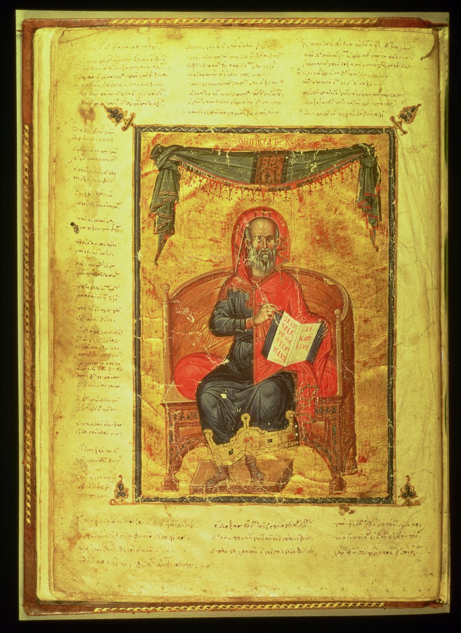 Grec 2144 fol.10v Hippocrates女士（公元前460-377） 作者 希腊文