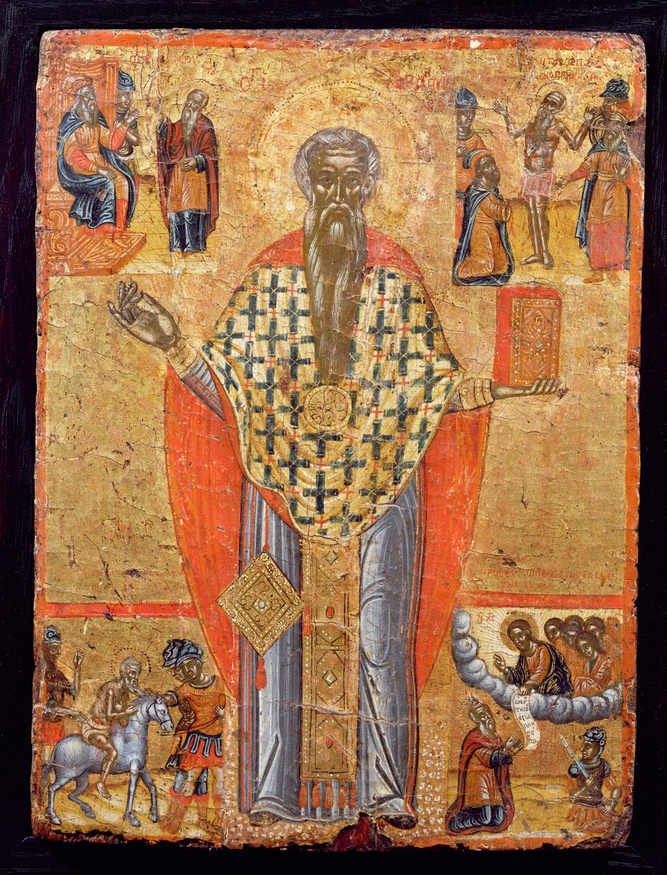 St. Charalambos，图标，来自马其顿，16世纪晚期（面板上的蛋彩画） 作者 希腊学派