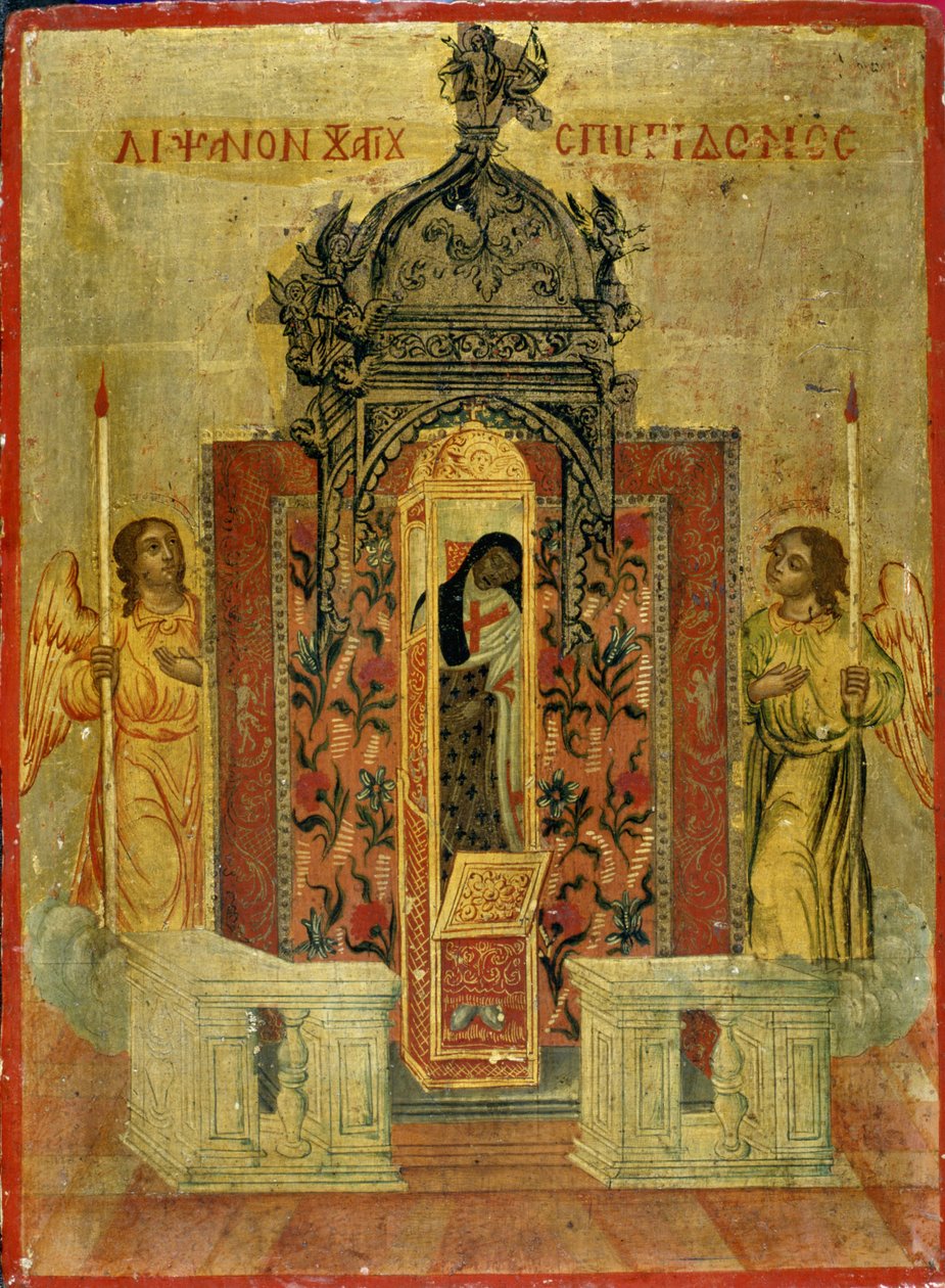 St. Spyridon圣物圣殿，1786-1800（松木上的蛋彩画） 作者 希腊学派