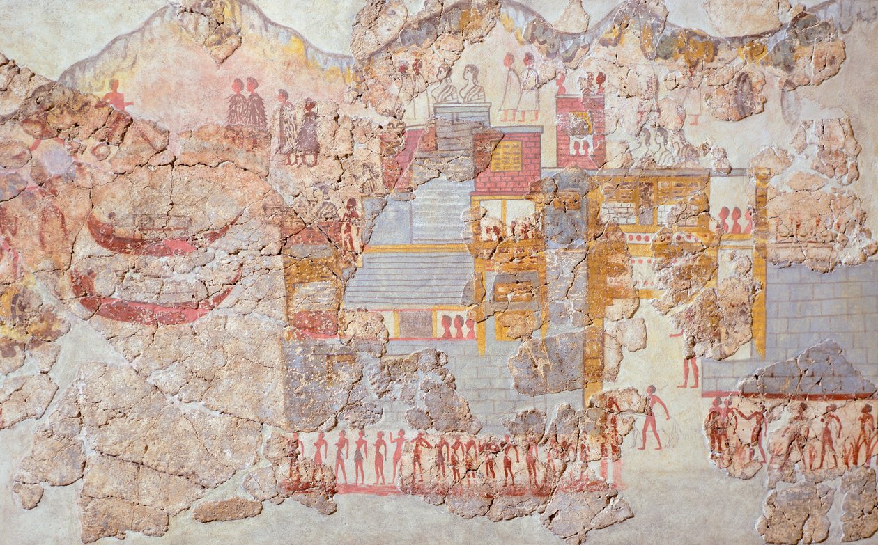 舰队，阿克罗蒂里壁画，锡拉岛（今圣托里尼岛），米诺斯文明 作者 希腊学派