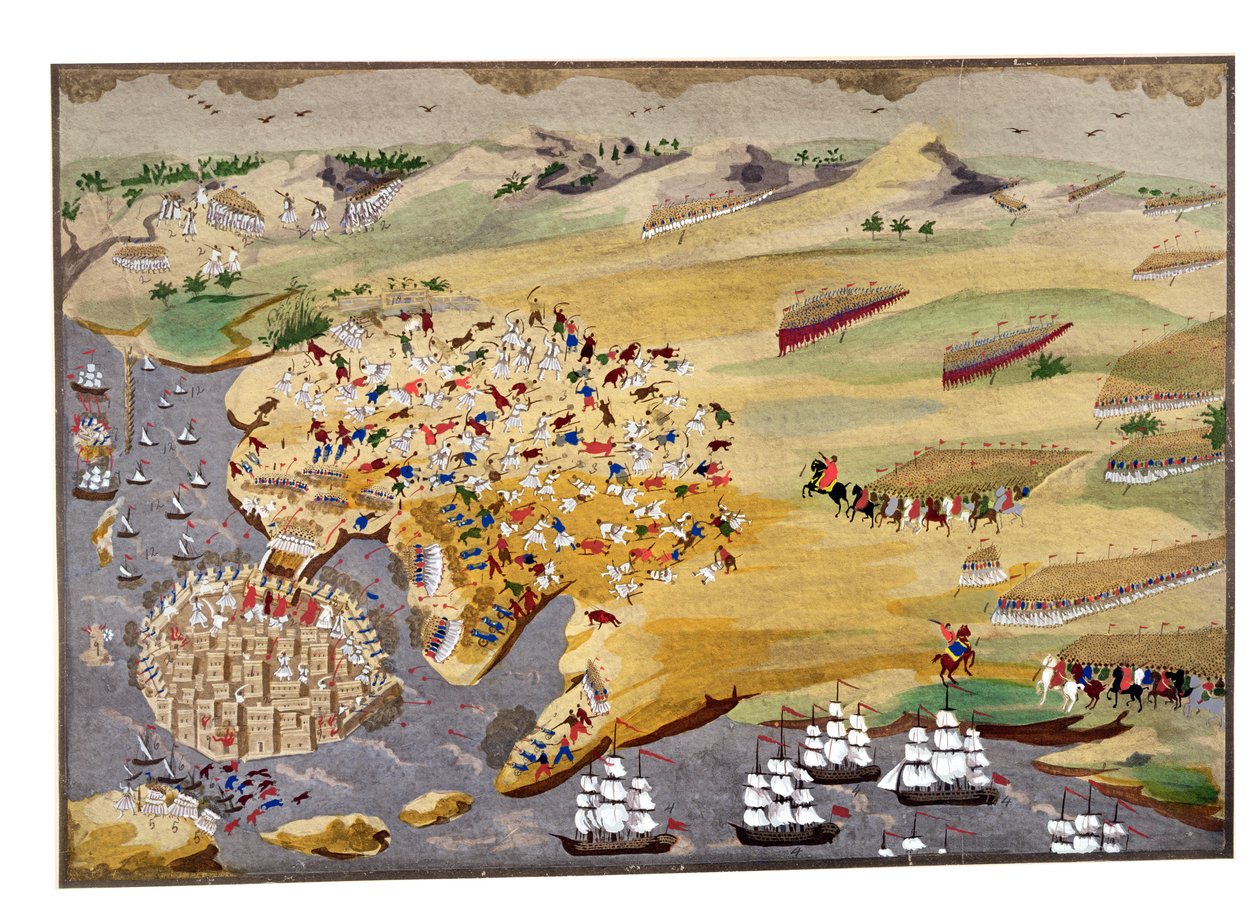 1824年希腊独立战争画报中的Missolonghi的各种围攻和拜伦勋爵（1788-1824）的死亡 作者 希腊学派