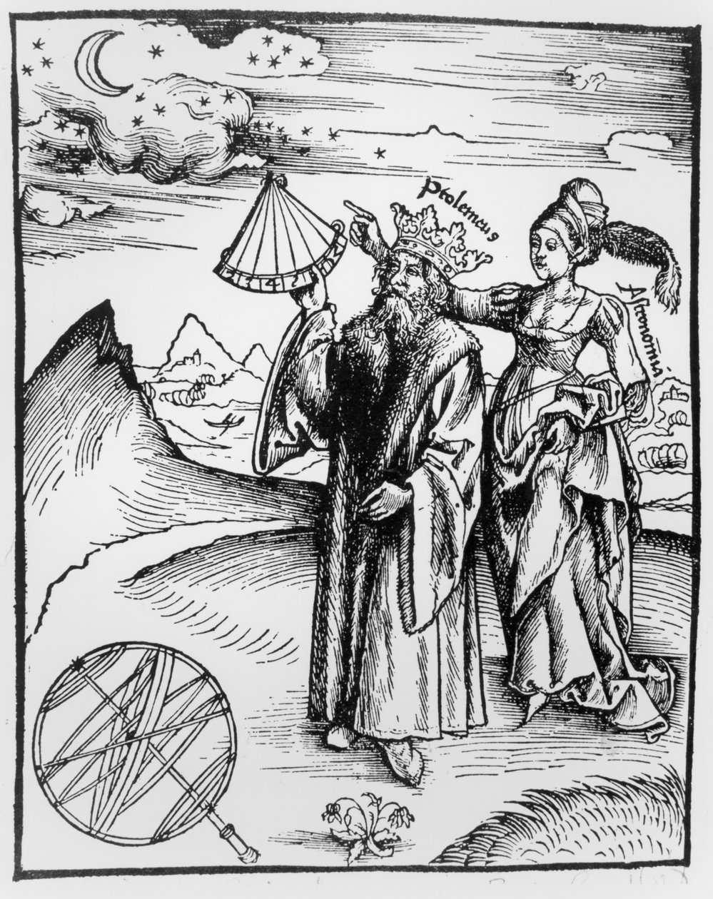 天文学的寓言，来自Gregor Reisch的“Margarita Philosophica”版本，发表于巴塞尔，1508年 作者 格里戈里斯