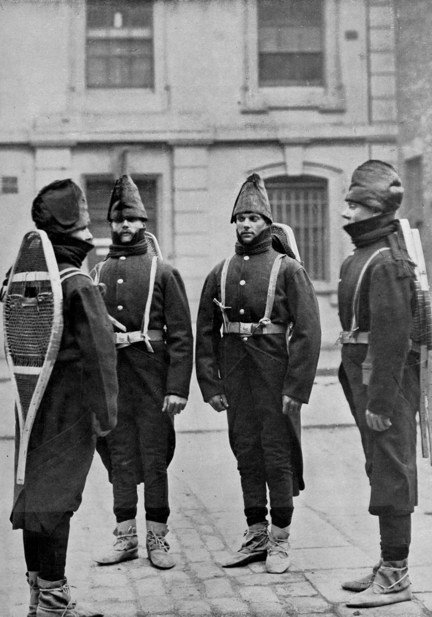 1896年为冬季服务而装备的加拿大皇家炮兵的炮兵。 作者 格里高利公司