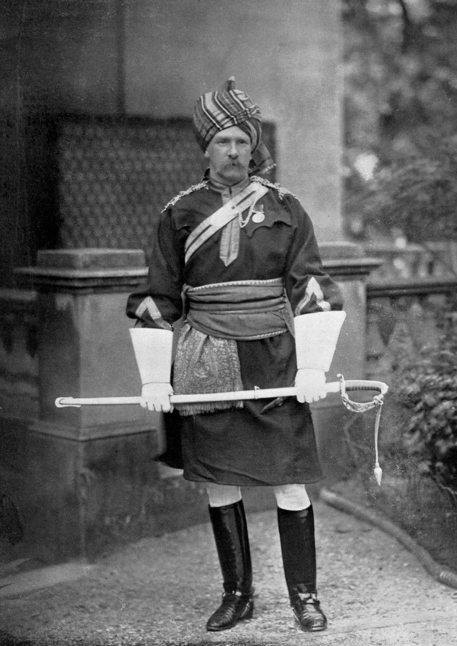 GLR理查森中校，1896年孟加拉第18枪骑兵司令。 作者 格里高利公司