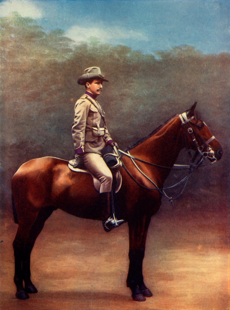 维多利亚骑兵队的军官》，1901年。 作者 格里高利公司