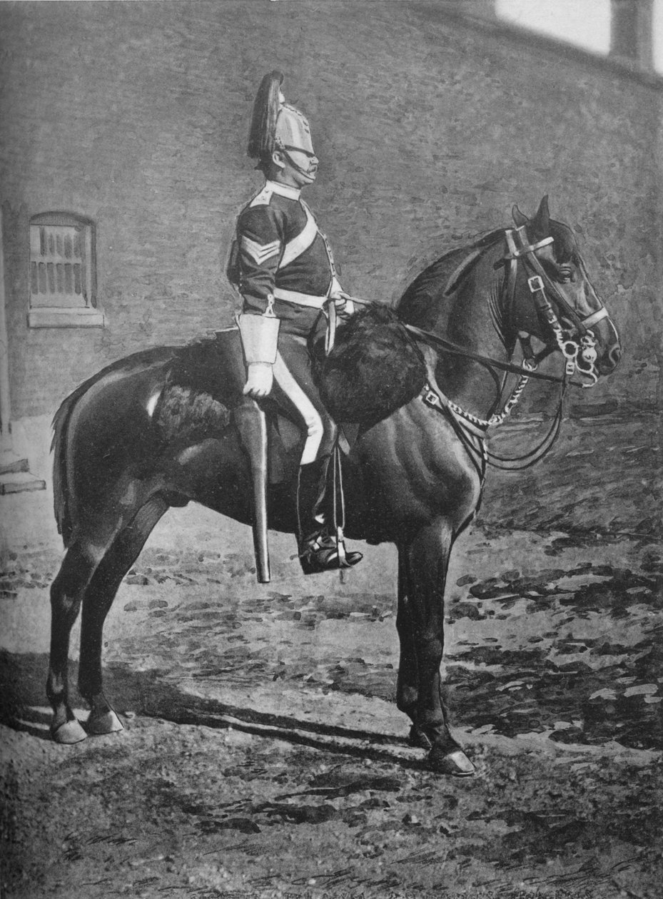 皇后湾第二龙骑警卫队士官，c1880 作者 格里高利公司