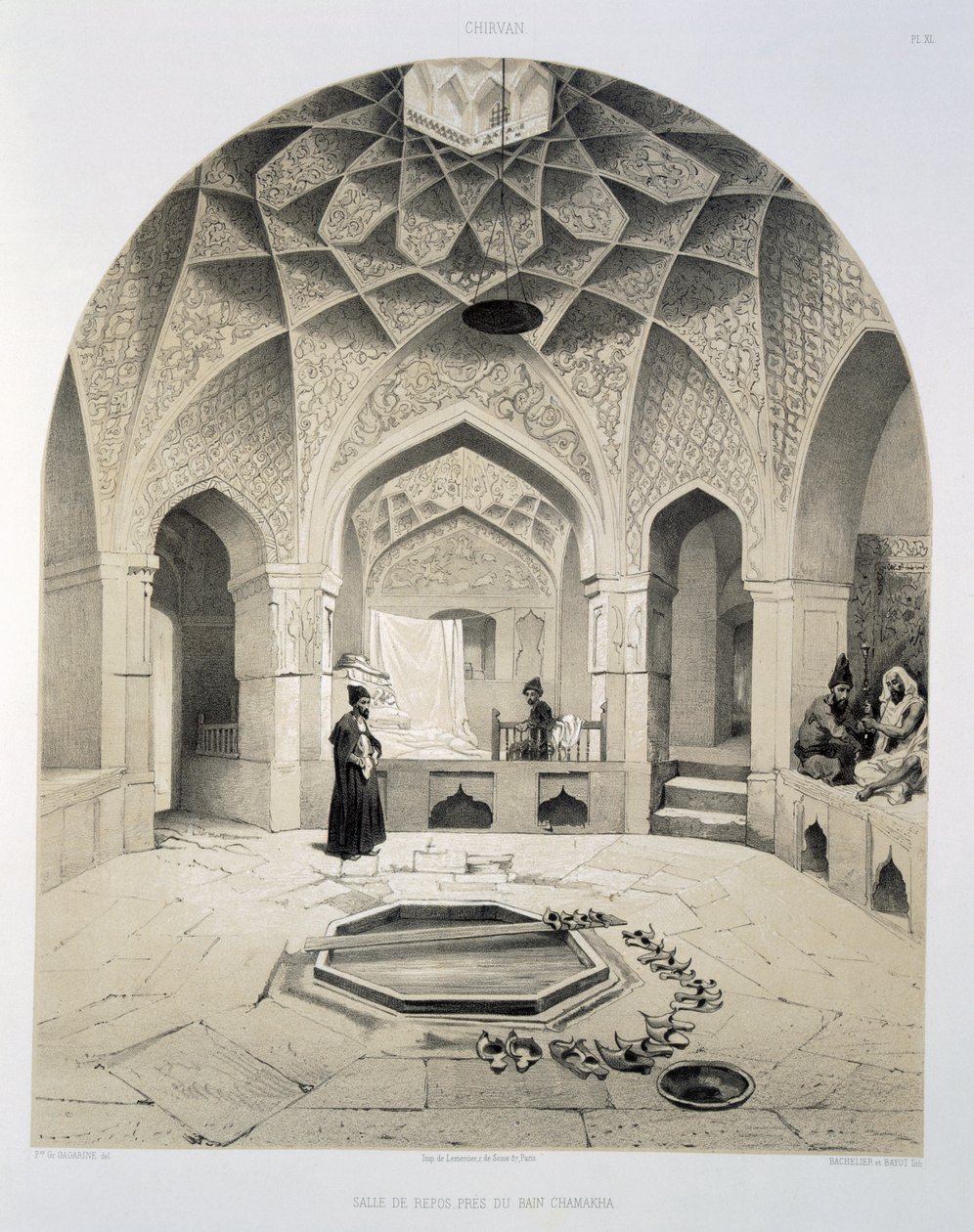 休息室位于Shemakha，1847年的浴场旁边 作者 格里戈里·格里戈列维奇·加加林