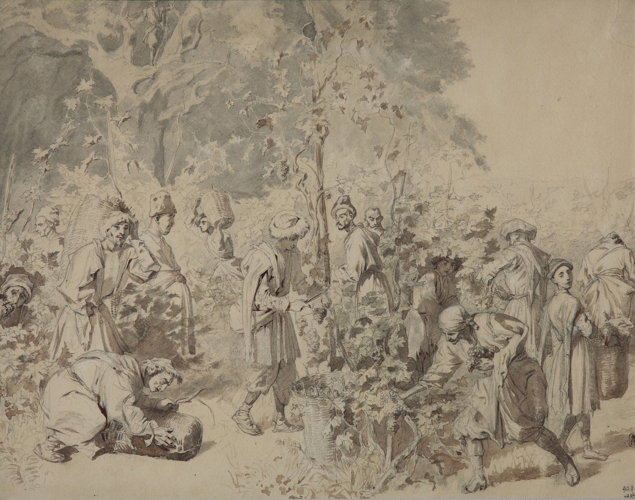 1840年至1847年之间的葡萄收获 作者 格里戈里·格里戈列维奇·加加林