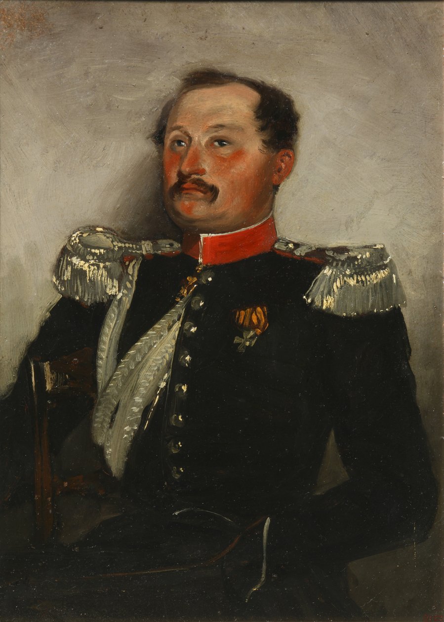Nikolay Petrovich Kolyubakin的肖像1811-1868，1849年 作者 格里戈里·格里戈列维奇·加加林