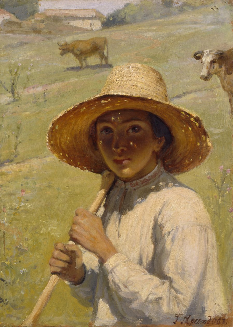 牧羊人，1909年 作者 格里哥里（Grigori Grigorievich Mjasoedov）