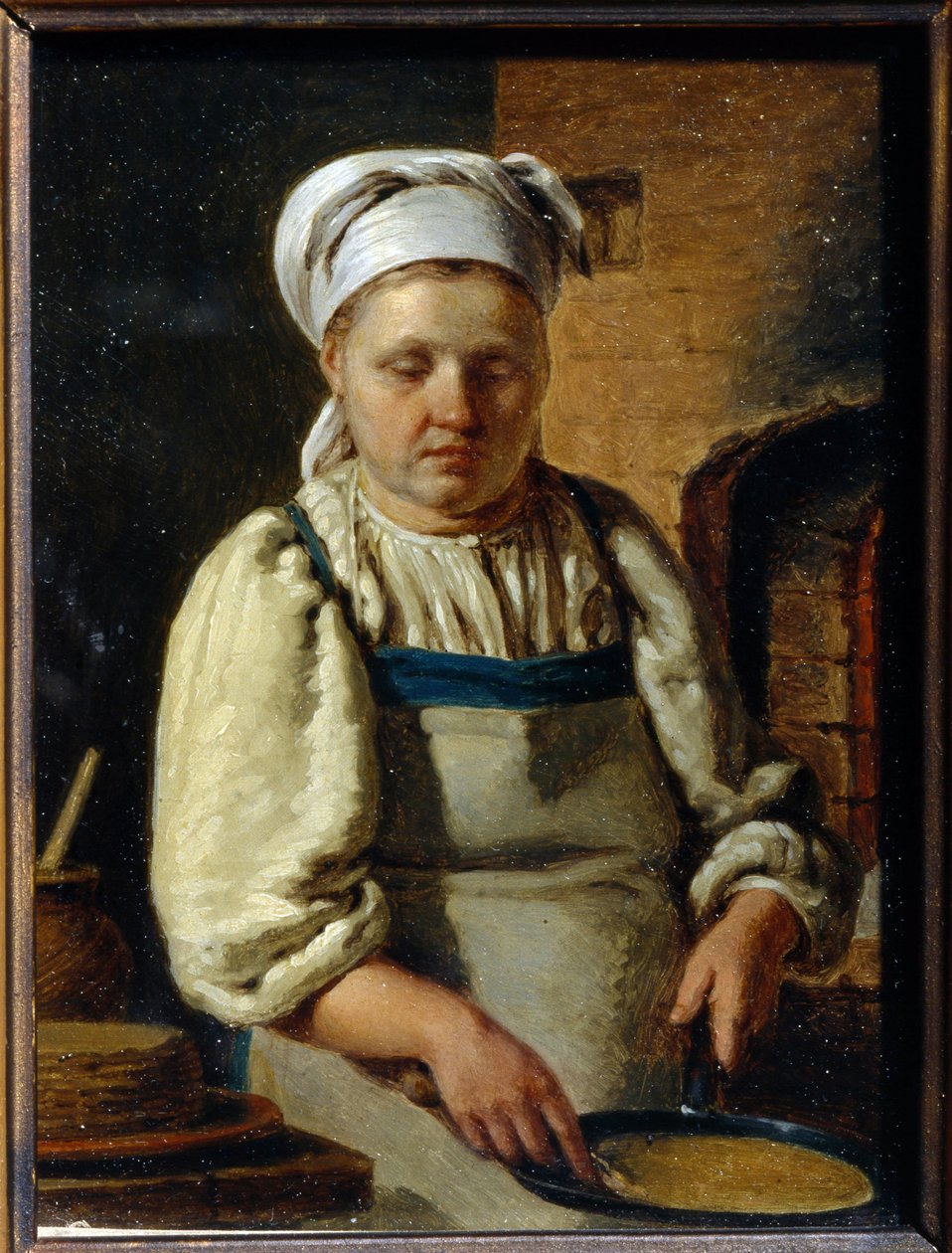 Cook - Peinture Grigori Karpovich Mikhaylov (1814-1867) - 1835 - Oil on canvas - 21x15,8 - 国家历史和建筑露天博物馆，诺夫哥罗德，诺夫哥罗德克里姆林宫 作者 格里哥里·卡波维奇·米哈伊洛夫（Grigori Karpovich Mikhaylov）