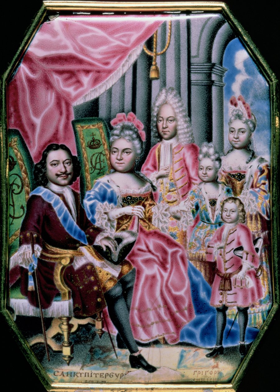 皇帝彼得一世，大帝（1672-1725），1717（珐琅） 作者 格里高里（Grigory Semyonovich Musikiysky）