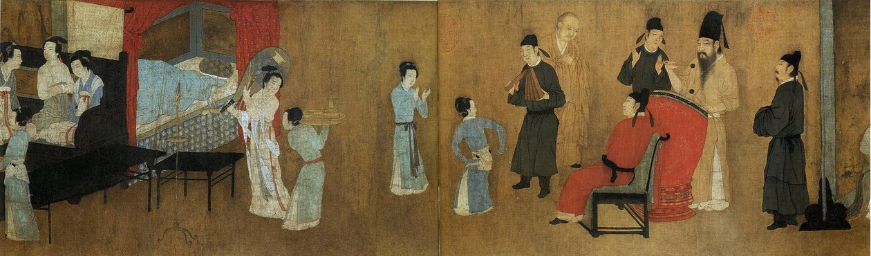 韩熙载夜宴图（详图） par Gu Hongzhong 作者 顾鸿忠（后）