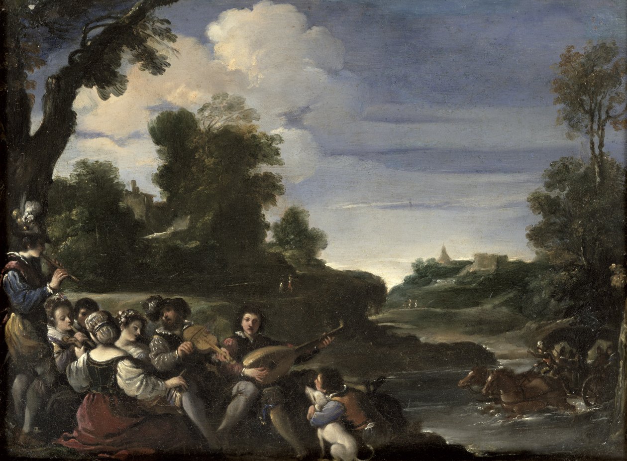 音乐会Champetre，1617 作者 乔瓦尼·弗朗切斯科·巴尔比里（Il Guercino）
