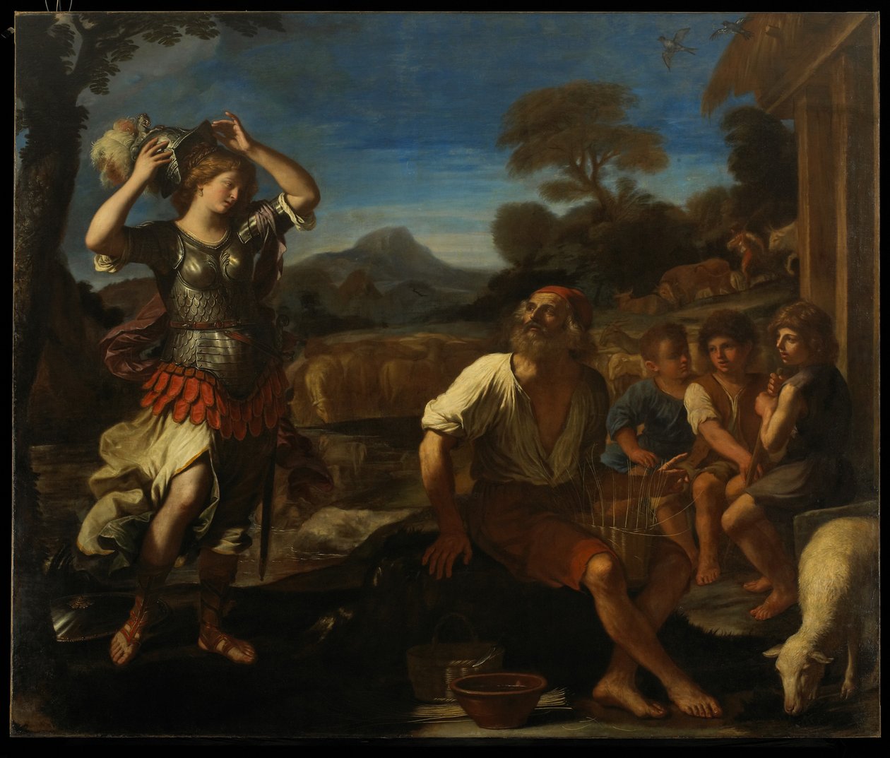 埃尔米尼亚和牧羊人，1648年 作者 乔瓦尼·弗朗切斯科·巴尔比里（Il Guercino）