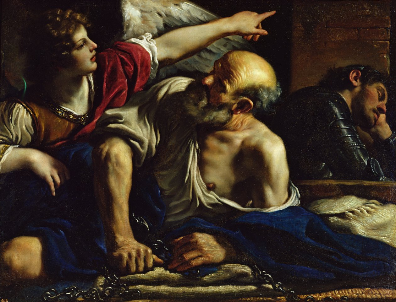 圣彼得弗里德天使 作者 乔瓦尼·弗朗切斯科·巴尔比里（Il Guercino）