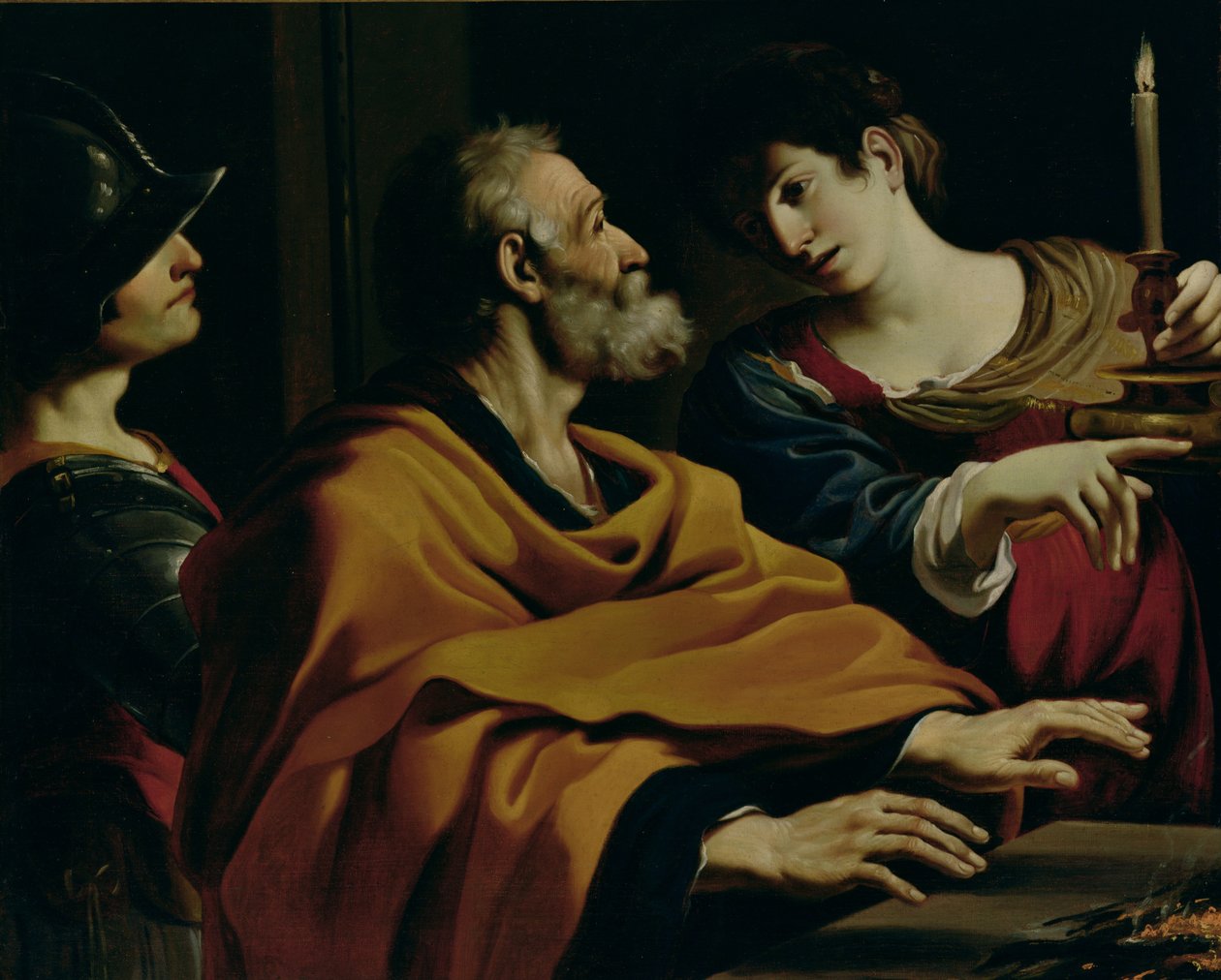 否认圣彼得 作者 乔瓦尼·弗朗切斯科·巴尔比里（Il Guercino）