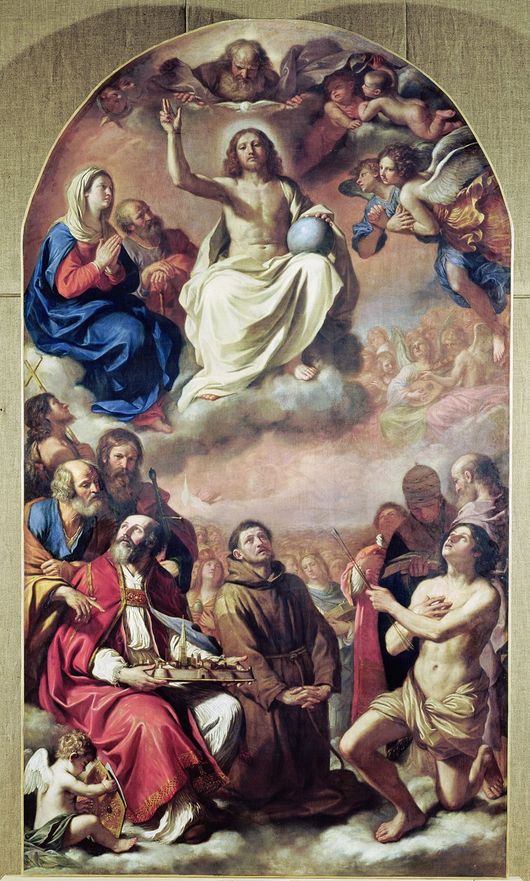 圣徒的荣耀，1645-47 作者 乔瓦尼·弗朗切斯科·巴尔比里（Il Guercino）