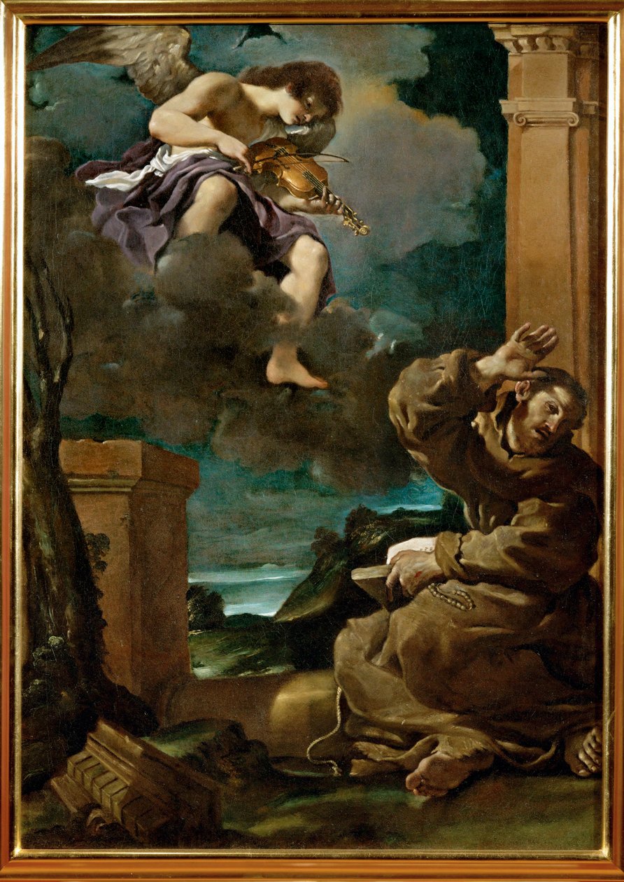 圣方济各的狂喜......（布面油画） 作者 圭尔奇诺 (1591-1666)