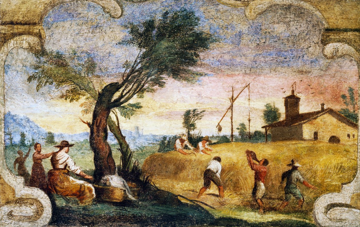 收获，乔瓦尼-弗朗切斯科-巴尔比耶里（Giovanni Francesco Barbieri）的壁画，被称为古尔奇诺（1591-1666）。 作者 格尔奇诺