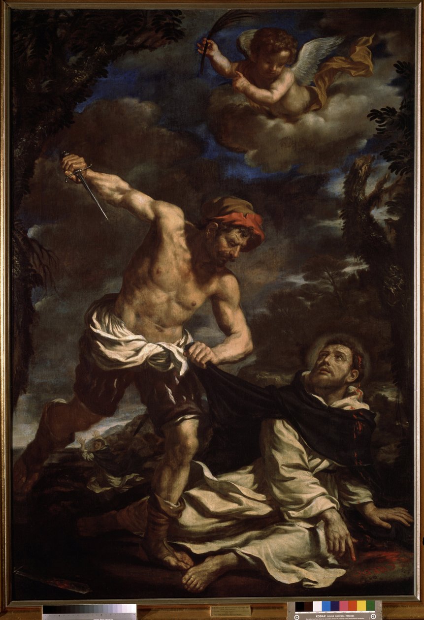 乔瓦尼·弗朗切斯科·巴比耶里（Giovanni Francesco Barbieri）的画作《圣彼得的殉难》，又名 Il Guercino（Guercino）（1591-1666 年）1625-1630 年，莫斯科普希金博物馆 作者 格尔西诺 (1591-1666)