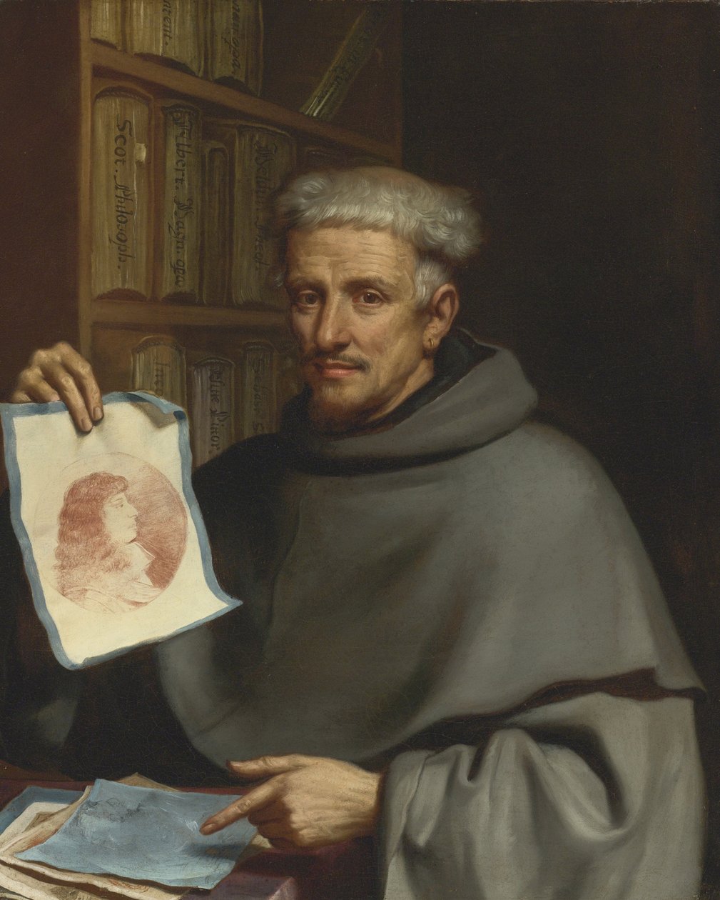 《画家博纳文图拉·比西的肖像》（Fra Bonaventura Bisi (1601-1659) 的肖像，称为 Il Pittorino） 乔瓦尼·弗朗切斯科·巴比耶里（Giovanni Francesco Barbieri）的画作 Guercino 或 Guerchin（1591-1666） 17 世纪私人收藏 作者 格尔奇诺