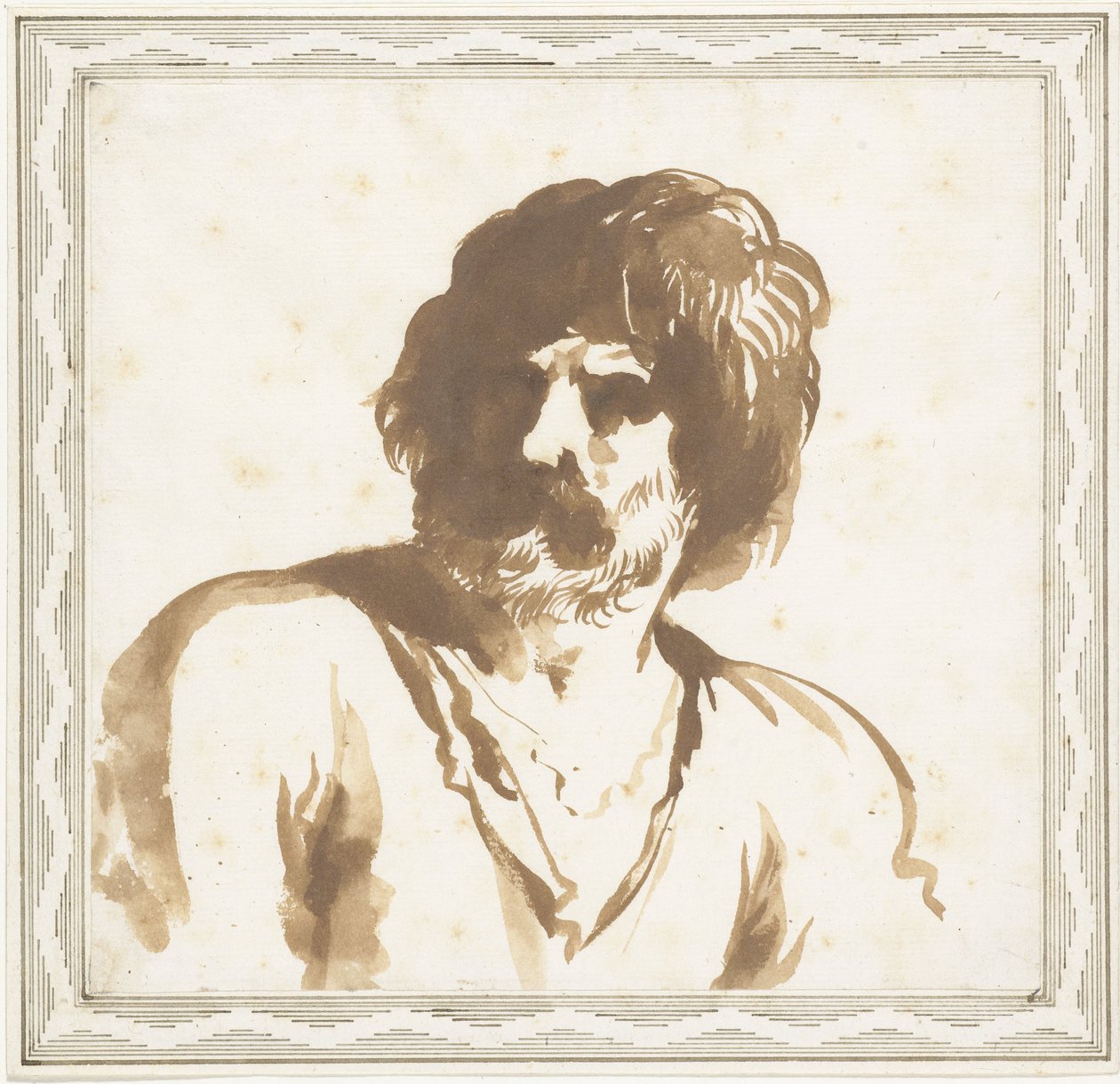 男子半身像 作者 Guercino（归因于）