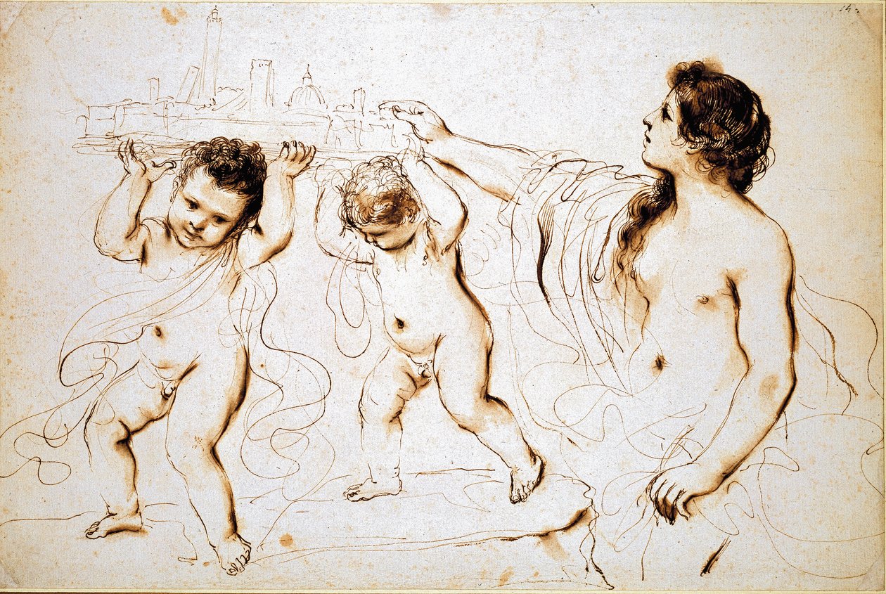 博洛尼亚市的徽章，1625-1629年 作者 格尔奇诺