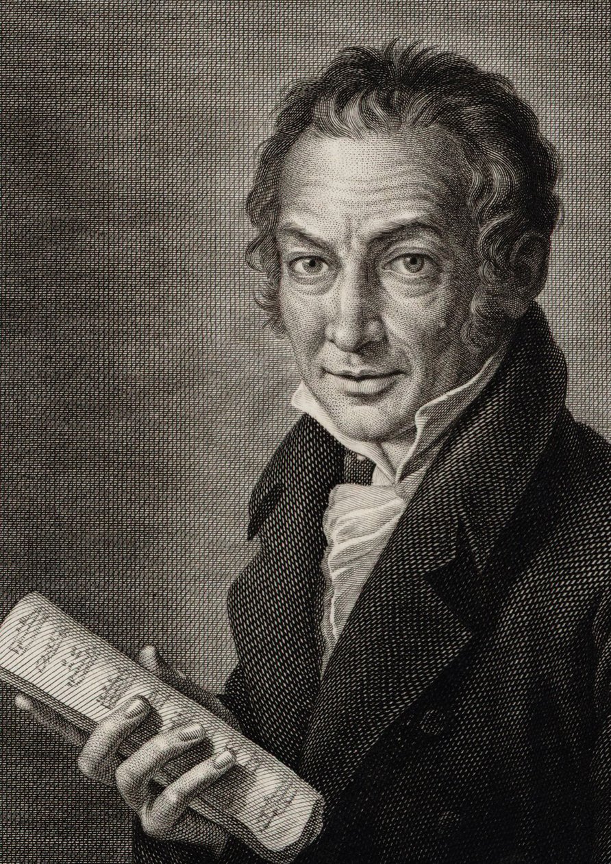作曲家Nicola Antonio Zingarelli的肖像，1752-1837，1816年。 作者 古列尔莫·摩根