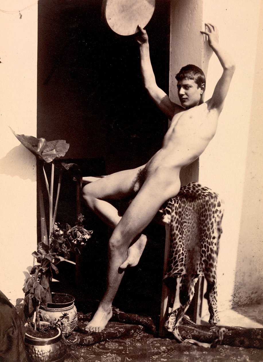 男性裸体的画象，c.1895 作者 GuglielmoPlüschow