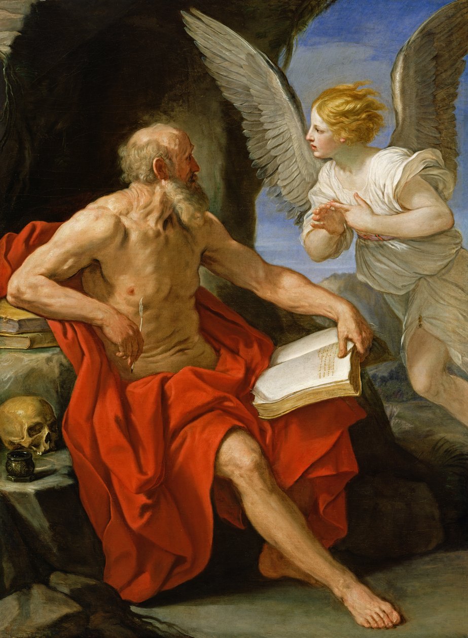 天使出现在圣杰罗姆，c.1640 作者 吉多·雷尼（Guido Reni）