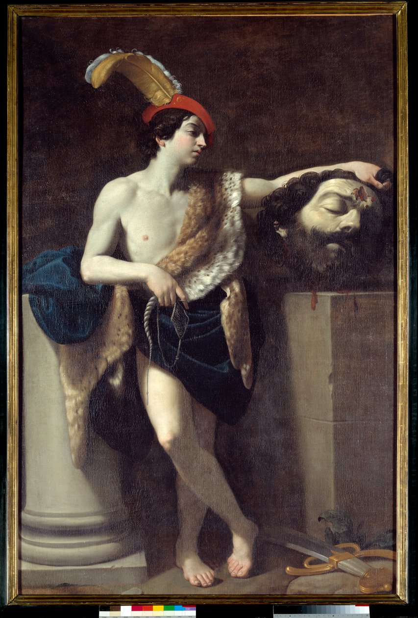 大卫拿着歌利亚的头 绘画作者 Guido Reni dit le Guide (1575-1642) 1606 Sun。 2,37x1,37 m 作者 吉多·雷尼（Guido Reni）