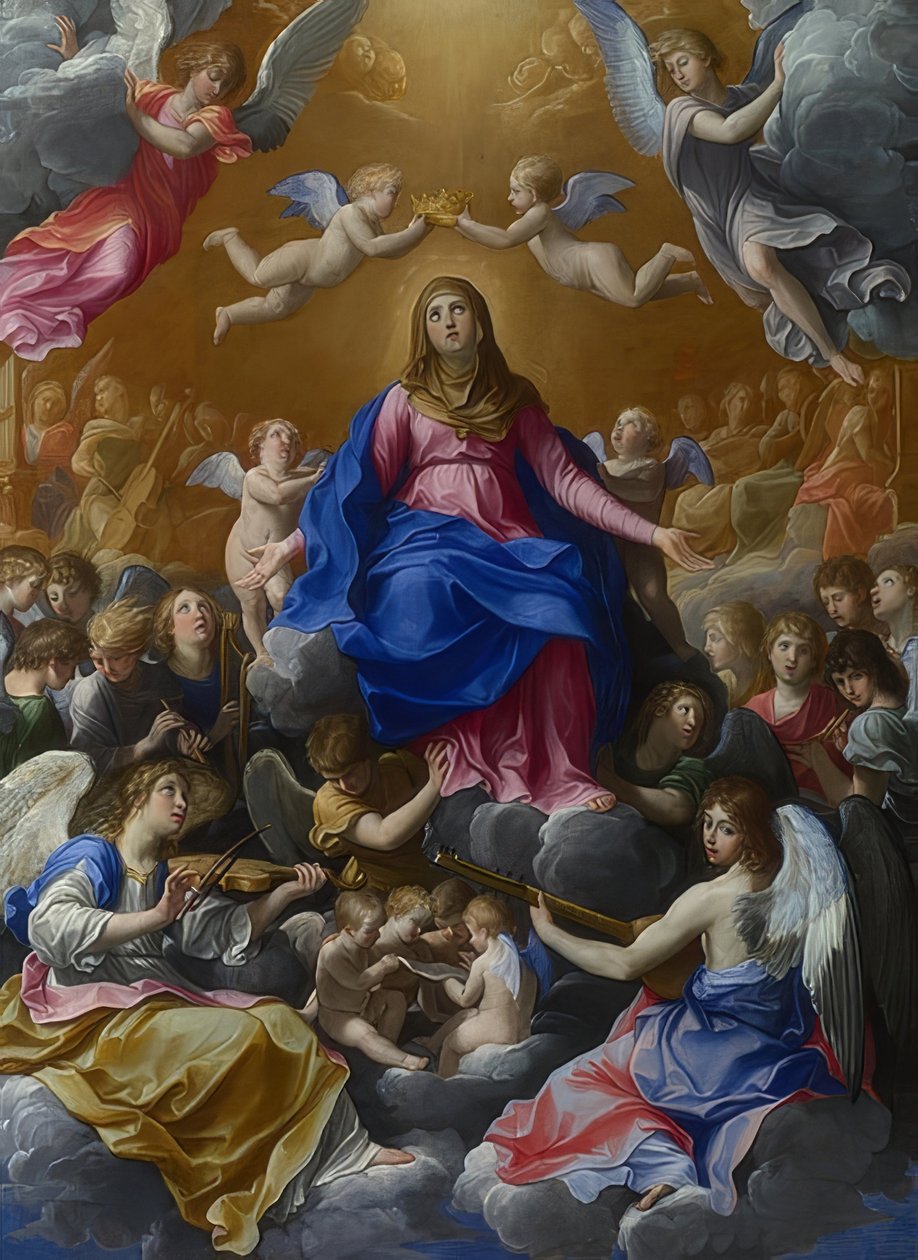玛丽的加冕礼。约于1607年 作者 吉多·雷尼（Guido Reni）